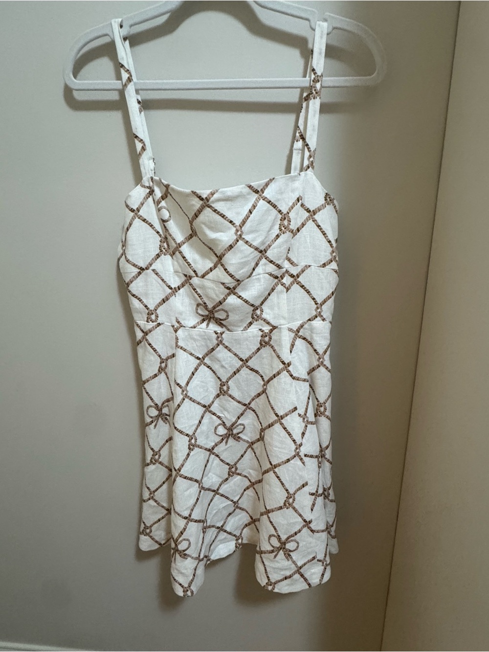 Hill House Margot mini dress trellis